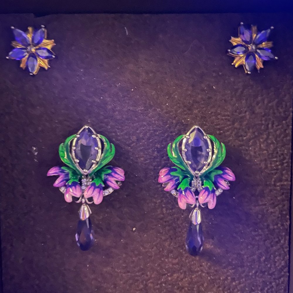 White and Yellow Gold 14K Earrings